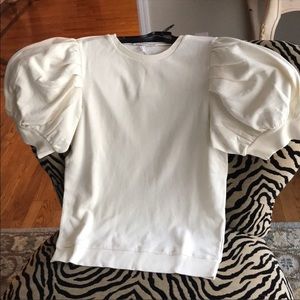 French terry (cotton) balloon sleeve sweatshirt.